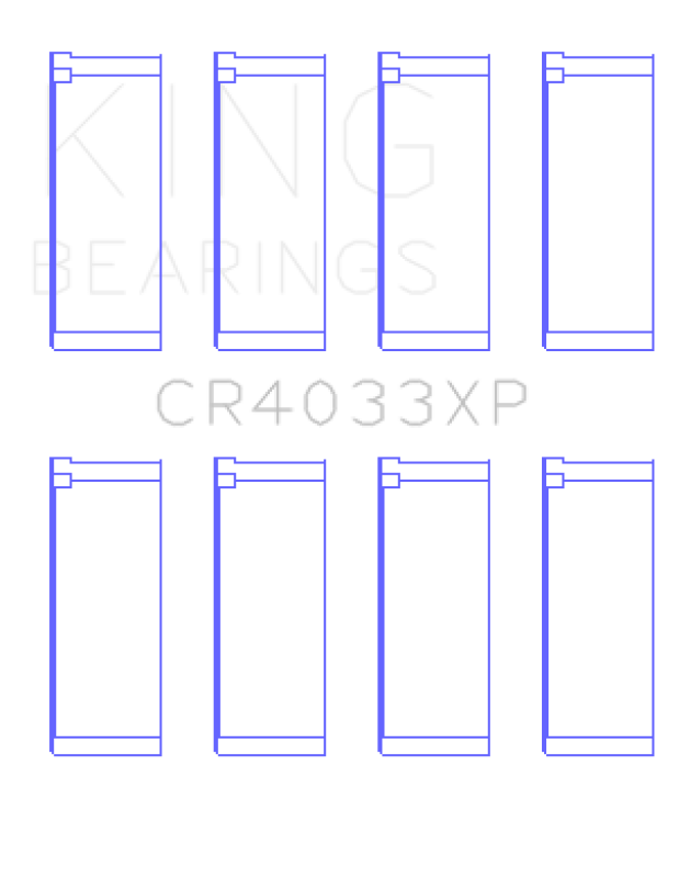 King Engine Bearings CR4033XP0.25 King Honda F20C/F22C/97-01 H22A4 Rod Bearing Set - Size +0.25mm