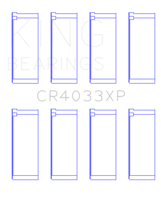 King Engine Bearings CR4033XP0.25 Honda F20C/F22C/97-01 H22A4 Rod Bearing Set - Size +0.25mm