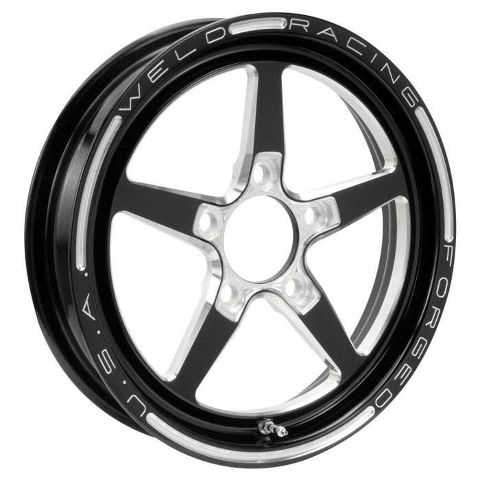 Weld 88B-15272 Alumastar 1-Piece 15x3.5 / 5x4.75 BP / 2.25in. BS Black Wheel - Non-Beadlock
