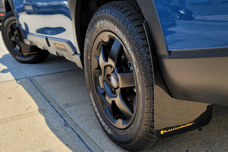 Rally Armor MF76-UR-BLK/BL 22-25 Subaru Outback Wilderness Black Mud Flap Blue Logo