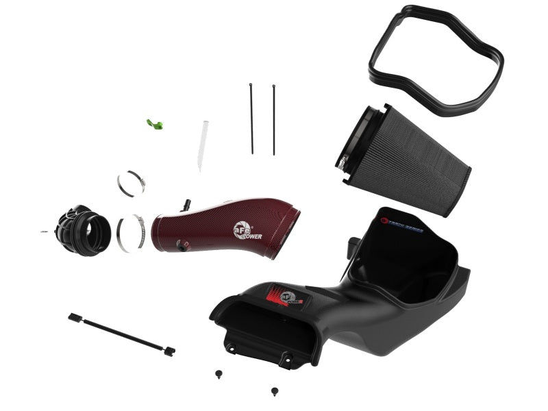 aFe 57-10030KR 23-24 Ford F150 Raptor R Supercharged Red Carbon Track Series Air Intake w/ P5R Filter (MOQ 24)