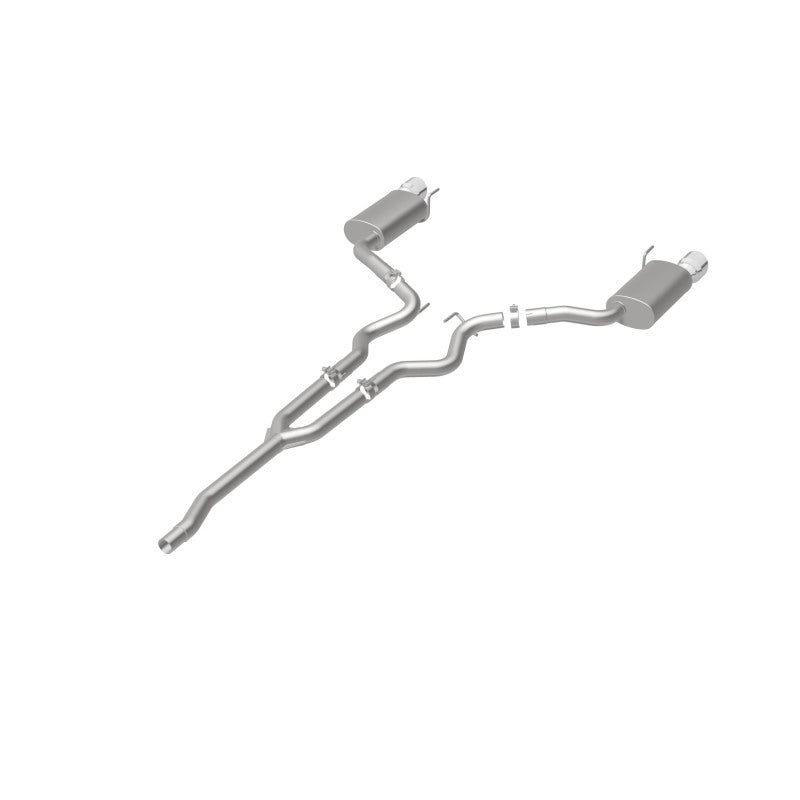 Magnaflow 19097 MagnaFlow Cat Back, SS, 2.5in, Street, Dual Split Polished 4.5in Tips 2015 Ford Mustang Ecoboost
