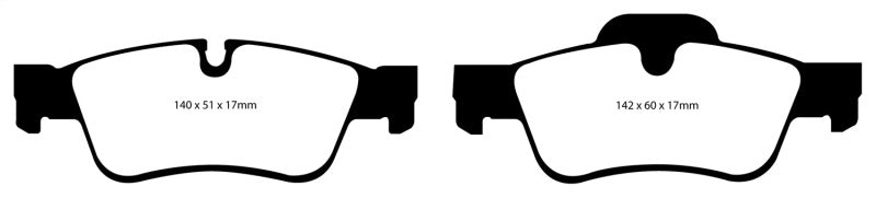 EBC DP61593 05-06 Mercedes-Benz G55 AMG 5.4 Supercharged Greenstuff Rear Brake Pads