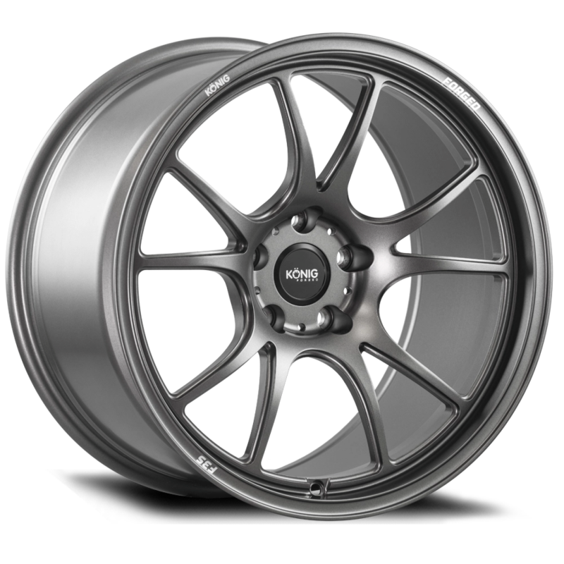 Konig F3SN851425G Forged F3S 18X9.5 5X114.3 ET25 Satin Charcoal Knurled Bead