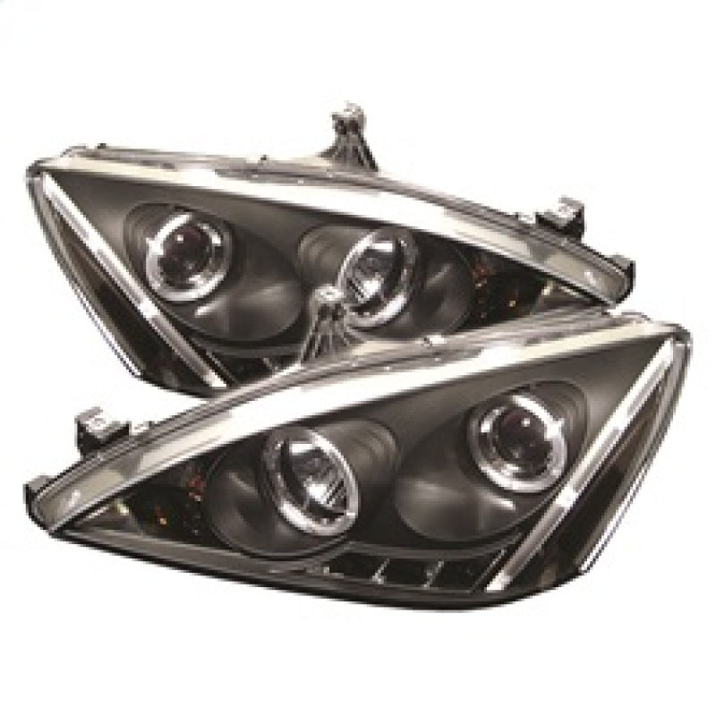 SPYDER 5010636 Spyder Honda Accord 03-07 Projector Headlights LED Halo Amber Reflector LED Blk PRO-YD-HA03-AM-BK