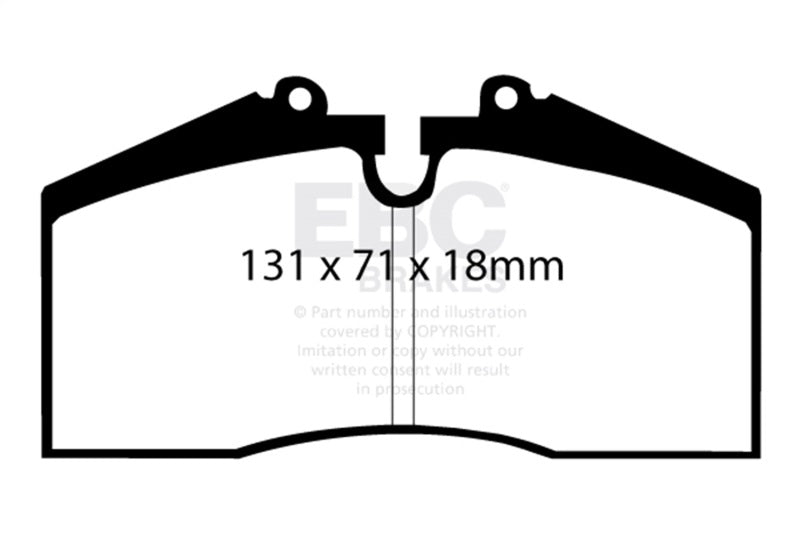 EBC DP3767C 96-98 Porsche 911 (993) 3.6 Carrera 4S Redstuff Rear Brake Pads
