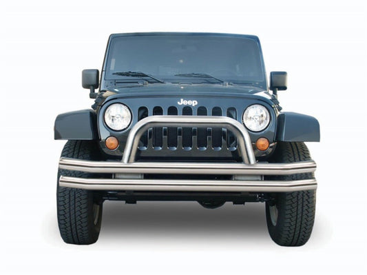 Rampage 8420 1976-1983 Jeep CJ5 Double Tube Bumper Front - Stainless