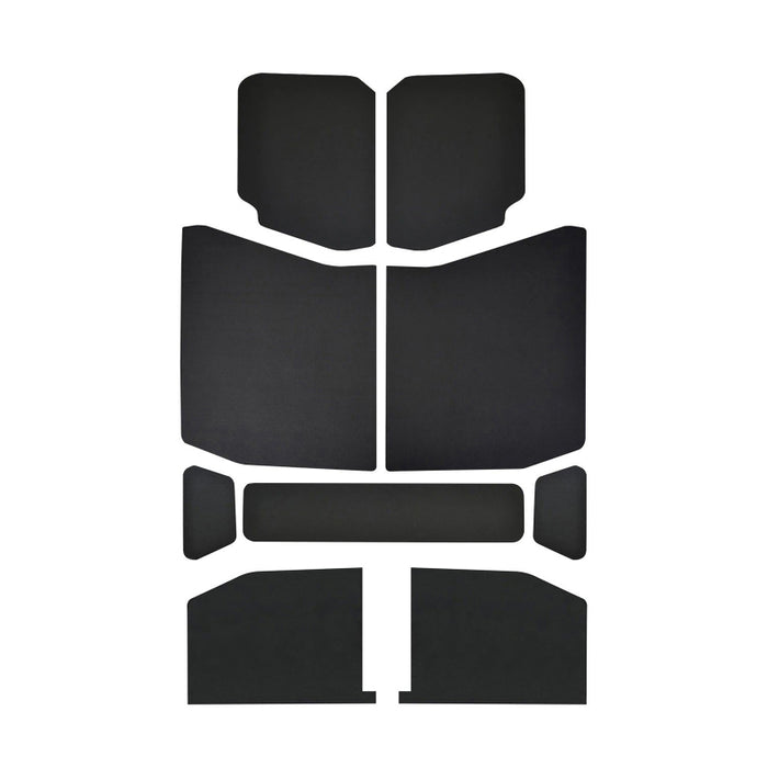 DEI 50172 18-23 Jeep Wrangler JL 4-Door Boom Mat Headliner - 9 Piece - Black Leather Look