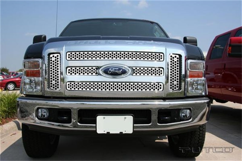 Putco 84197 08-10 Ford SuperDuty (Will not Fit XL/FX4) Punch Stainless Steel Grilles