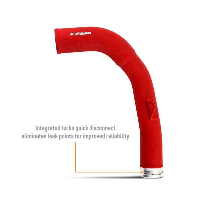 Mishimoto MMICP-WRX-22WRD 2022+ Subaru WRX Charge Pipe - Wrinkle Red