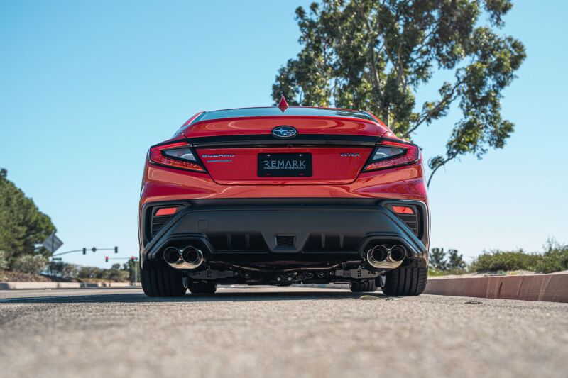 Remark RO-TTVB-DM 2022+ Subaru WRX VB Axle Back Exhaust w/Burnt Stainless Steel Dual Wall Tip
