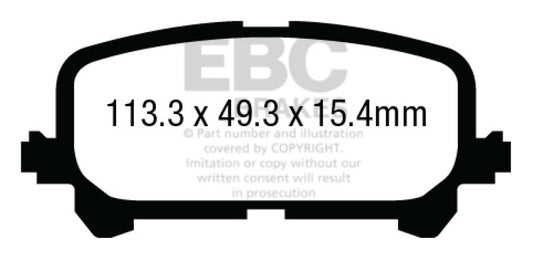 EBC DP63025 14+ Acura MDX 3.5 Greenstuff Rear Brake Pads