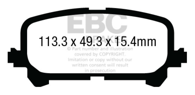 EBC DP63025 14+ Acura MDX 3.5 Greenstuff Rear Brake Pads