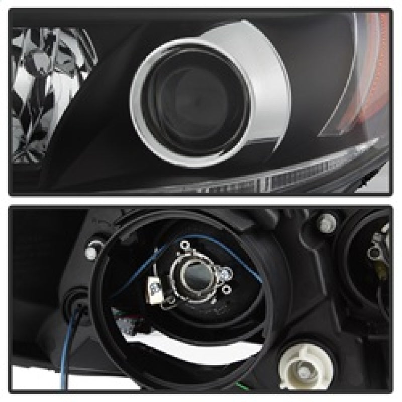 SPYDER 5083982 Spyder Toyota Sienna 2011-2014 Projector Headlights - DRL LED - Black PRO-YD-TSEN11-DRL-BK