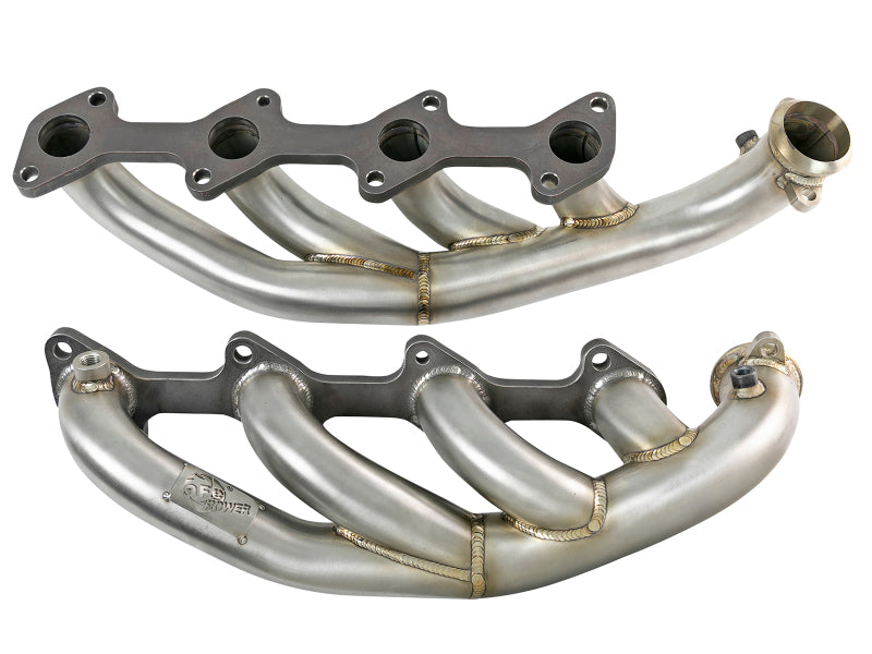 aFe 48-33022 Twisted Steel 1.75-2in 304 SS Headers 03-07 Ford Diesel Trucks V8-6.0L (td)