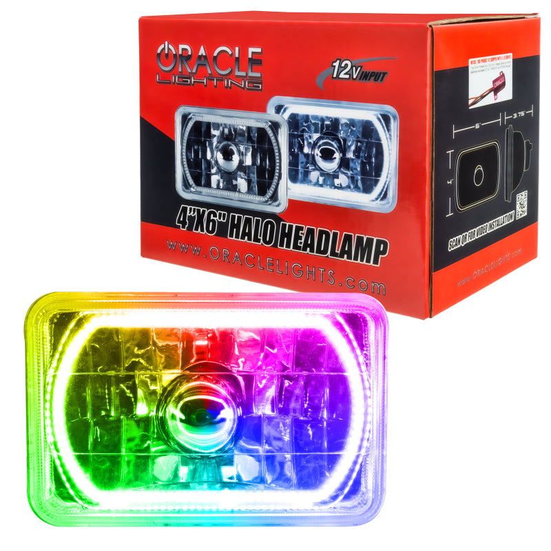 ORACLE Lighting 6909-333 Oracle Pre-Installed Lights 4x6 IN. Sealed Beam - ColorSHIFT Halo