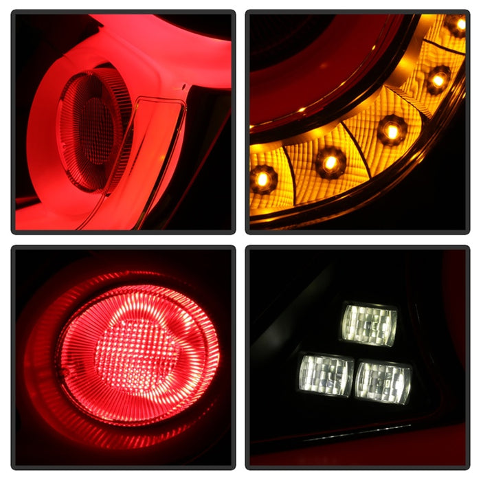 SPYDER 5086440 Spyder 16-18 Honda Civic 4 Door Light Bar LED Tail Lights - Black Smoke (ALT-YD-HC164D-LB-BSM)