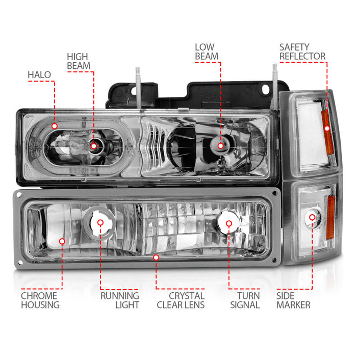 ANZO 111508 ANZ Crystal Headlights