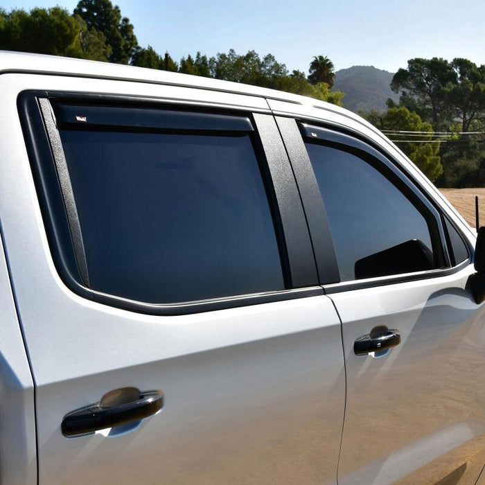 Westin 72-39429 19-21 Chevy Silverado Crew Cab Pickup In-Channel Wind Deflector 4pc - Smoke