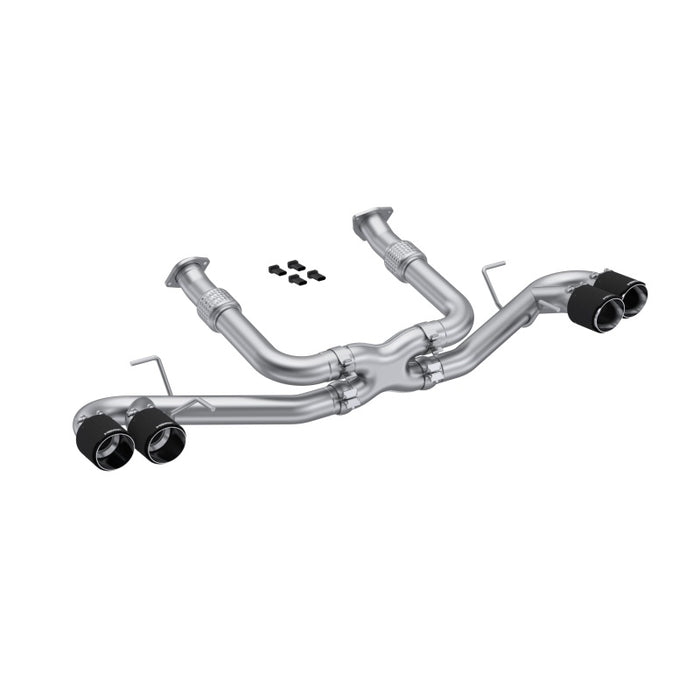 MBRP S70423CF 20-23 Chevrolet Corvette C8 3in Cat Back Quad Split Rear Exit w/ Carbon Fiber Tips - T304