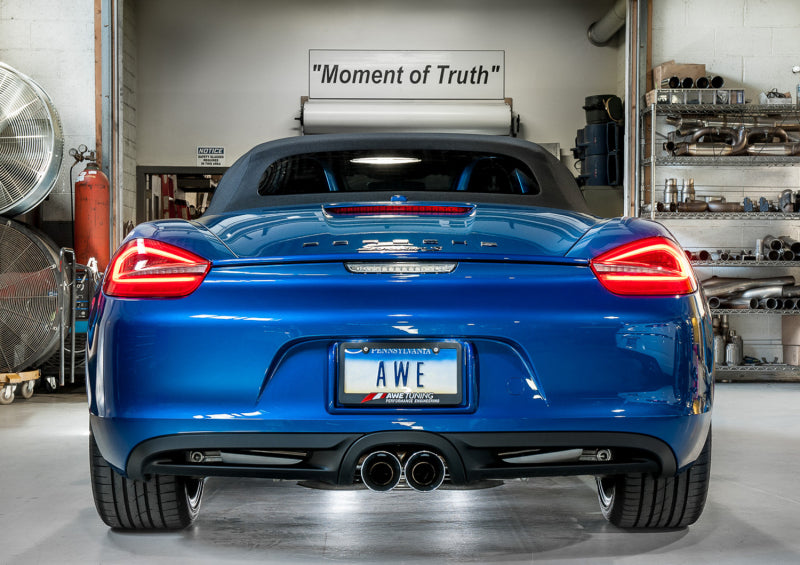 AWE Tuning 3010-33024 Porsche 981 Performance Exhaust System - w/Diamond Black Tips