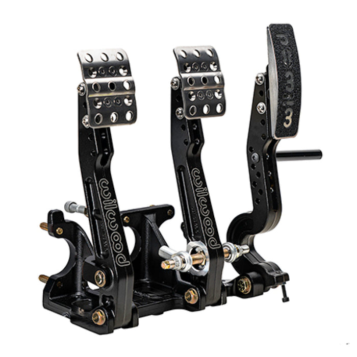 Wilwood WIL340-16604 Triple Pedal Assy Adj Floor Mnt Tru-Bar