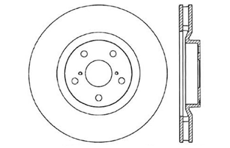 Stoptech 128.44103L StopTech 93-98 Toyota Supra Turbo Drilled Left Front Rotor