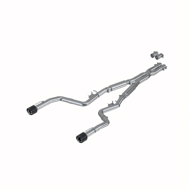 MBRP S71173CF 17-21 Charger 5.7/6.1/6.4L 3in Dual Rear Exit SS Catback Exhaust w/ Carbon Fiber Tips