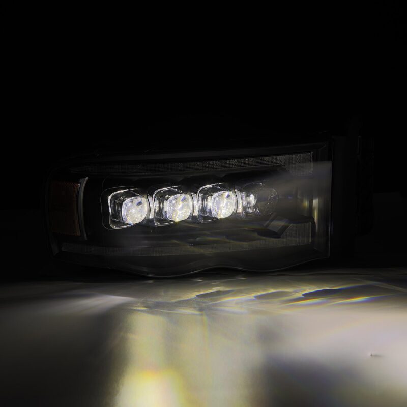 AlphaRex 880564 02-05 Dodge RAM 1500 NOVA LED Proj Headlights Plank Style Blk w/Activ Light/Seq Signal