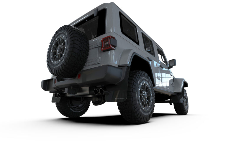 Rally Armor MF124-UR-BLK-MBK 2018+ Jeep Wrangler Rubicon JL Black UR Mud Flap w/ Metallic Black Logo