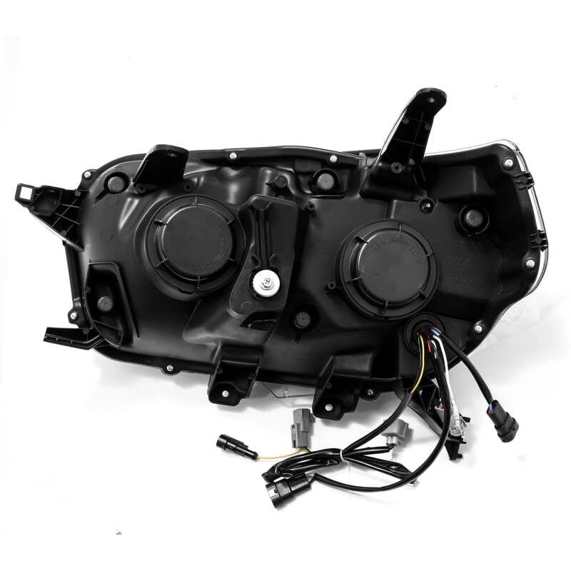 AlphaRex 880756 10-13 Toyota 4Runner LUXX LED Proj Headlights Plank Style Alpha Black w/Seq Signal/DRL