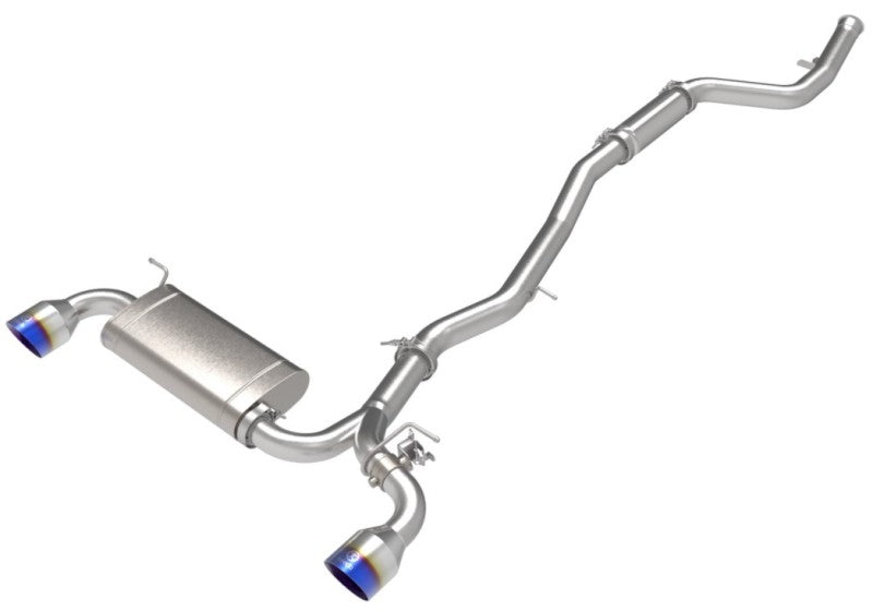 aFe 49-36050-L POWER Takeda 2021 Toyota Supra 2.0L (t) 2.5in-3in 304 SS CB Exhaust w/ Blue Tips