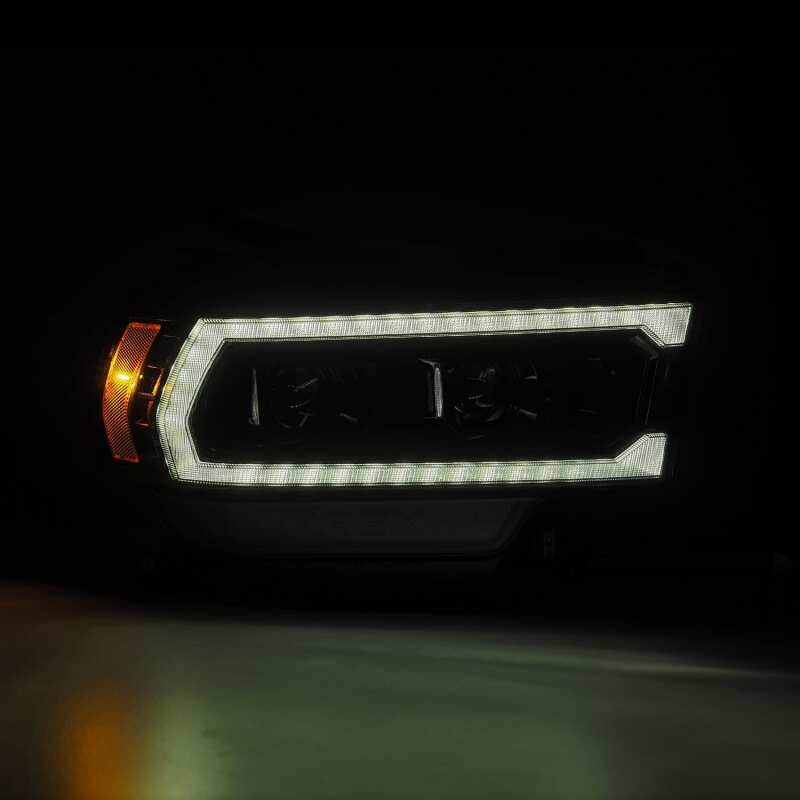 AlphaRex 880549 19-21 RAM 2500 LUXX LED Proj Headlights Plank Style Alpha Blk w/Activ Light/Seq Signal/DRL