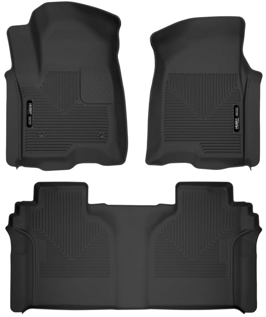 Husky Liners 54208 19-23 Chevrolet Silverado 1500 CC X-Act Contour Front & Second Seat Floor Liners