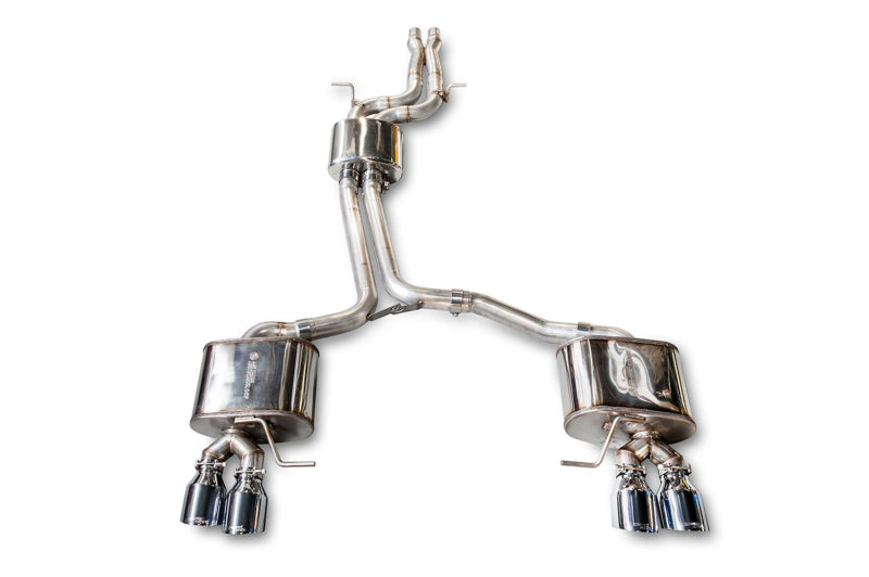 AWE Tuning 3015-42052 Audi 8R SQ5 Touring Edition Exhaust - Quad Outlet Chrome Silver Tips