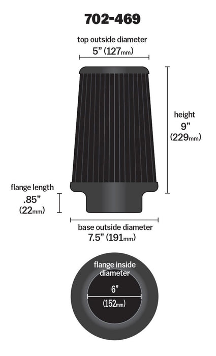 Airaid 702-469 AIR Universal Air Filter