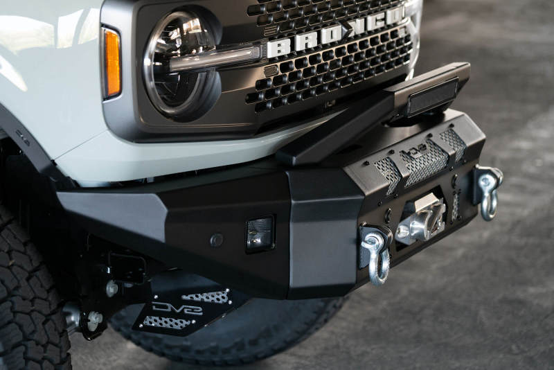 DV8 Offroad FBBR-01 2021+ Ford Bronco Front Bumper Winch Capable w/ Optional Bull Bar/Aux Light Opening