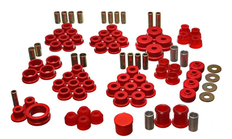 Energy Suspension 3.18122R 84-95 Chevrolet Corvette Red Hyper-flex Master Bushing Set
