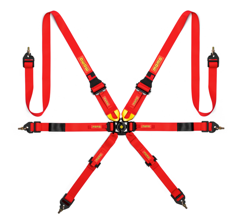MOMO MO1255120001 Momo Int. Camlock 6pt Clip In Restraint-Red