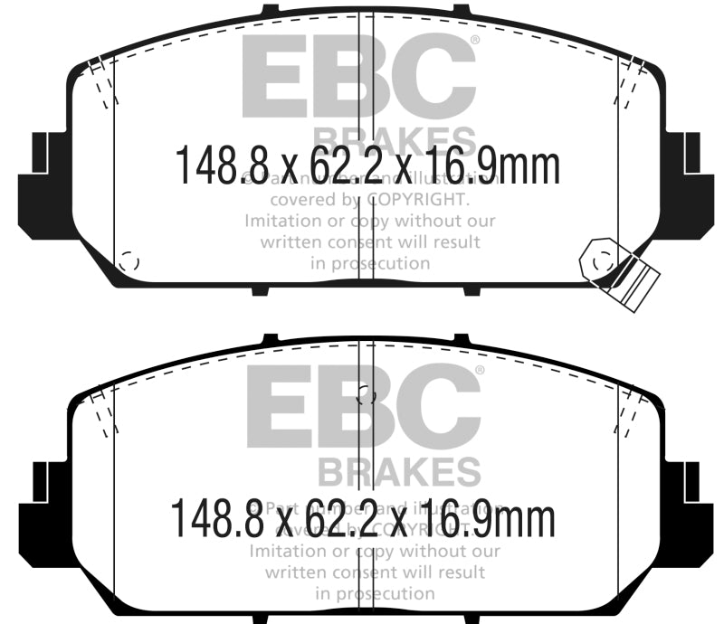 EBC DP33049C 16+ Acura ILX 2.4 Redstuff Front Brake Pads