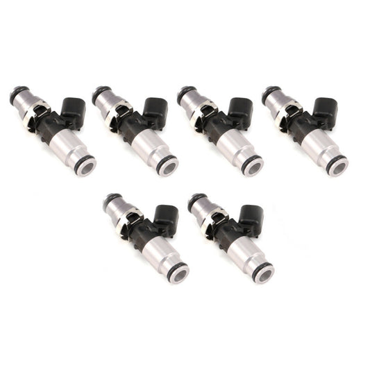 Injector Dynamics 1050.60.14.14B.6 1050X Injectors 14mm (Grey) Adaptor Top - (Silver) Bottom Adapter (Set of 6)
