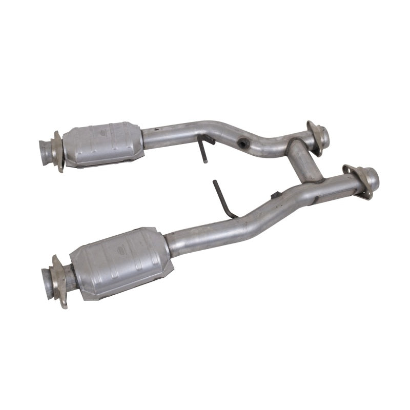 BBK 1538 96-04 Mustang 4.6 GT / Cobra Short Mid H Pipe w Catalytic Converters 2-1/2 For Long Tube Headers