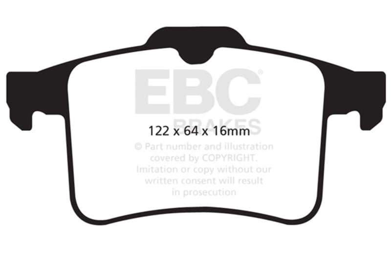 EBC DP42059R 10-15 Jaguar XF 5.0 Supercharged (470) Yellowstuff Rear Brake Pads