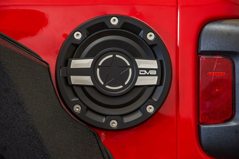 DV8 Offroad D-JL-190004-MIL 2018+ Jeep JL Aluminum Fuel Door for 20-Pres Wrangler