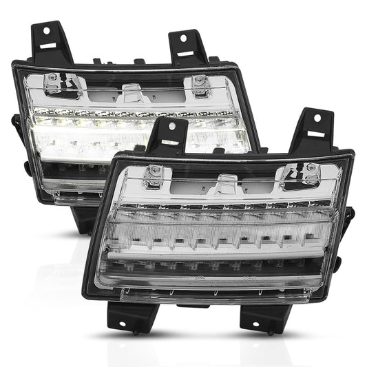 ANZO 511082 18-19 Jeep Wrangler JL LED Chrome Clear w/ Sequential Signal
