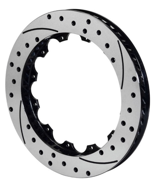Wilwood 160-8397-BK Rotor-SV-SRP 72 Iron-LH-BLK-Drill 14.00 x 1.25 - 12 on 8.75in