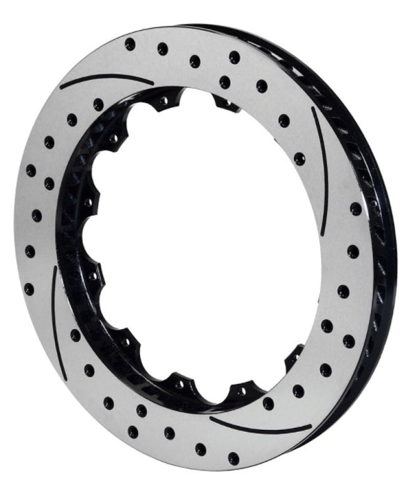 Wilwood 160-8397-BK Rotor-SV-SRP 72 Iron-LH-BLK-Drill 14.00 x 1.25 - 12 on 8.75in
