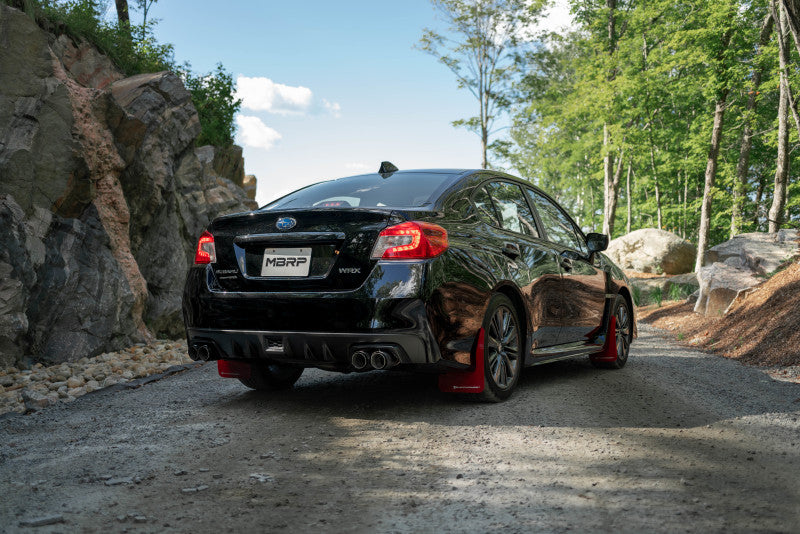 MBRP S48023CF 15-19 Subaru WRX 2.0L/STI 2.5L 3in Dual Split Rear Exit w/ 3.5in CF Tips - T304 (Race Version)