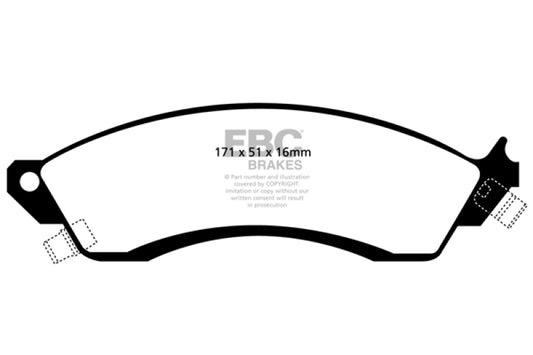 EBC DP41131R 93-00 Aston Martin Virage 5.3 (PBR Caliper) Yellowstuff Front Brake Pads