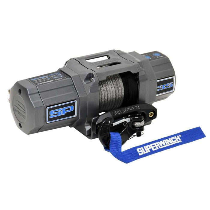 Superwinch 1135250 3500 LBS 12V DC 7/32in x 40ft Synthetic Rope Hawse Fairlead SP 35SR Winch